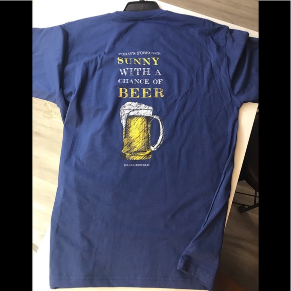 ISLAND REPUBLIC “SUNNY WITH A CHANCE OF BEER” NEW - Picture 4 of 7